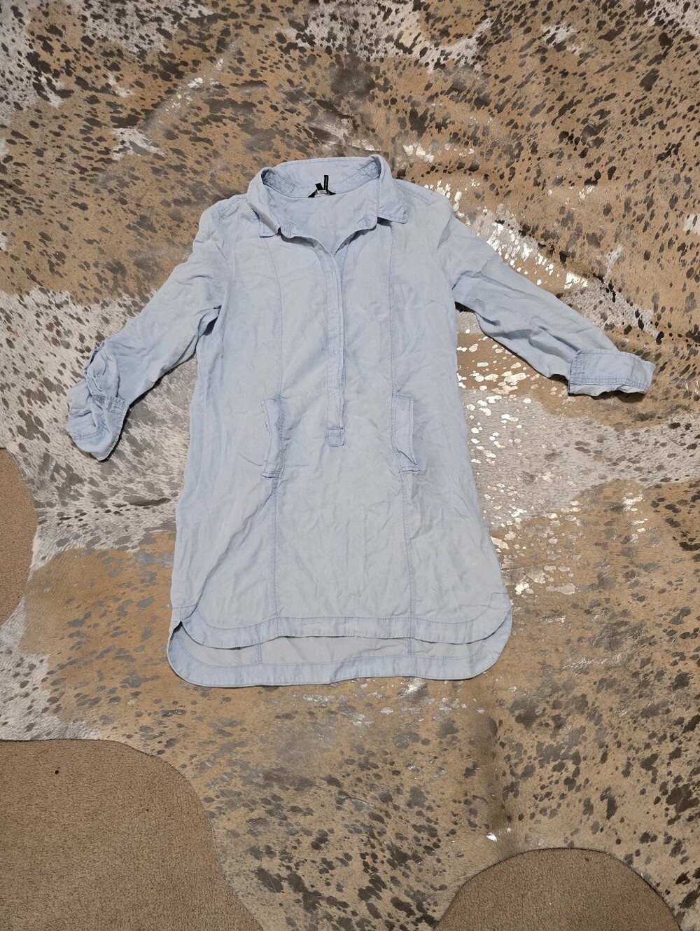 NIC+ZOE light blue blouse — branded button-up top - Picture 5 of 5